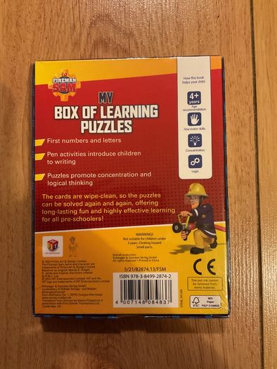 Fireman Sam My box of learning puzzles Brand New sealed
