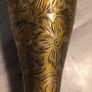 Pair Of Vintage Hand Engraved Brass Vases For Sale Image 2