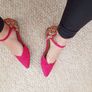 Cerise Pink Pointed Toe Shoes - Size 4 Image 4