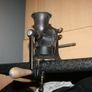 Black cast iron coffee grinder of firm Salter& Co. from England. Including  receptacle and cast iron table clamp. Image 2