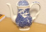 Vintage Delft Myott Coaching Days Large Coffee Pot