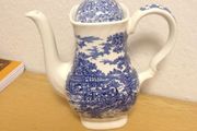 Vintage Delft Myott Coaching Days Large Coffee Pot