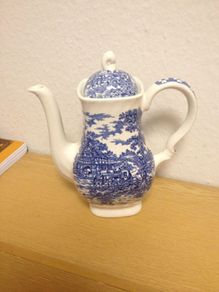 Vintage Delft Myott Coaching Days Large Coffee Pot
