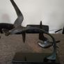 Art deco Bronze swallows , 1930s signed Image 2