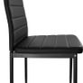 _Dining Room Set with Dining Table and 6 Dining Chairs. Durable Faux Leather. Robust Table Top Made of Safety Glass Image 4