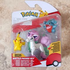 Pokemon Battle Figure Set 2025 Pikachu + Galarian Ponyta + Gible PKW4097 NEW
