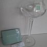 New beautiful red wine vintage long stemmed glass Image 3