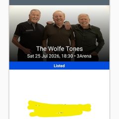 Wolfe Tones 2 x seated tickets