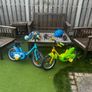 Btwin Ocean 500 and Dino 500 14" kids bikes, with trims and helmets Image 2