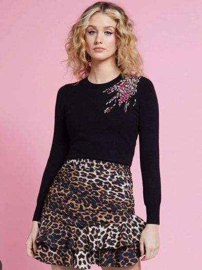 Brand New Savida Leopard Print Skirt Size Small