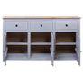 Sideboard Grey 135x40x80 cm Solid Pinewood Panama Range Image 5