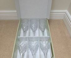 Galway Crystal Tralee Wine Glasses 6