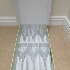 Galway Crystal Tralee Wine Glasses 6