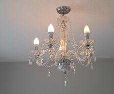 Glass chandelier