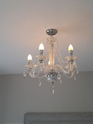 Glass chandelier
