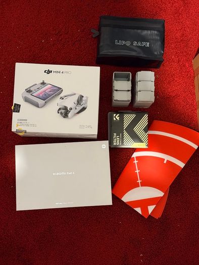 Ultimate DJI Mini 4 Pro Bundle: 6 Batteries, Xiaomi Pad 6 (+200 euros), Extended Warranty Feb 2027