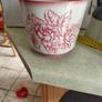Antique Pink Ironstone staffordshire england plant holder. Image 5