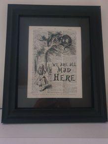 Alice in wonderland framed picture