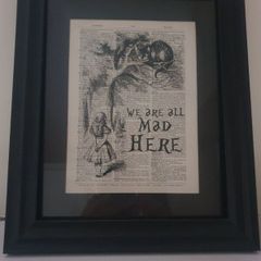 Alice in wonderland framed picture