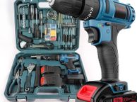 main image for ad 21 V Cordless Screwdriver Set, Cordless Drill with 112 Pieces Tool Case - Free Delivery Nationwide