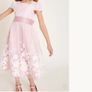 Girls Monsoon occasion pink embroidered dress Image 2
