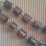 NECKLACE - Vintage - Stainless Steel & Wood Image 2