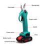 2 Battery Kit 98V Cordless Pruner Electric Pruning Shear with 9700mAh Lithium-ion Battery Efficient Fruit Tree Bonsai Pruning Branche Cutter Image 3
