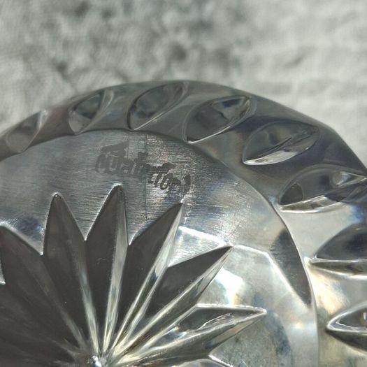 Vintage Waterford Crystal Cut Paperweight Pen Holder