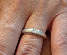 Sterling Silver Ring - Size N - Stamped for Silver (SL17)