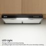 60cm Visor Cooker Hood Undercabinet Hoods Wall Mounted Kitchen Extractor Fan 600mm Top Vented Range Hood Image 6