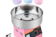 Cotton Candy Machine Commercial, 1000W Electric Candy Floss Maker, Easy Use with 38cm Stainless Steel Bowl and Sugar Scoop, Makes Hard Candy for Home Kids Birthday, Family Party