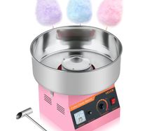 Cotton Candy Machine Commercial, 1000W Electric Candy Floss Maker, Easy Use with 38cm Stainless Steel Bowl and Sugar Scoop, Makes Hard Candy for Home Kids Birthday, Family Party