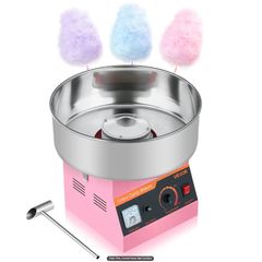 Cotton Candy Machine Commercial, 1000W Electric Candy Floss Maker, Easy Use with 38cm Stainless Steel Bowl and Sugar Scoop, Makes Hard Candy for Home Kids Birthday, Family Party