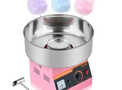 Cotton Candy Machine Commercial, 1000W Electric Candy Floss Maker, Easy Use with 38cm Stainless Steel Bowl and Sugar Scoop, Makes Hard Candy for Home Kids Birthday, Family Party