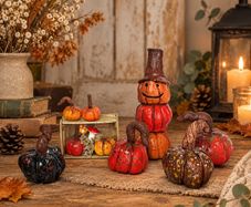 Handcrafted air dry clay pumpkin!