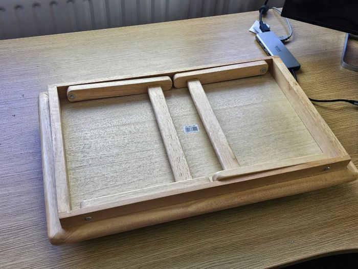 Wooden Bed Tray Table Laptop Foldable Lap Sofa Butlers