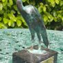 Jose Martin Simon (1940-2018) Grey Heron - Patinated Bronze, Marble, Signed Image 6