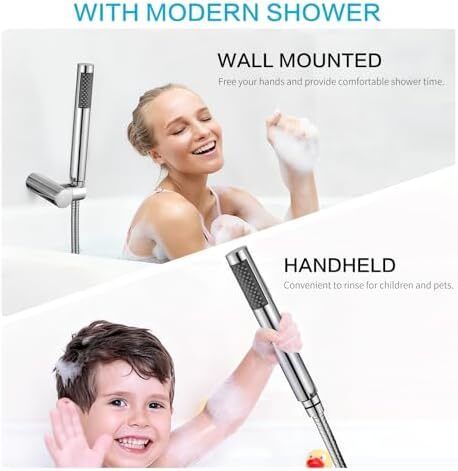 Bath Mixer Taps with Shower Attachment Bathroom Tub Filler Tap Dual Lever Mixers Mono Monobloc Two Holes Chrome Brass 2 in 1