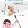 Bath Mixer Taps with Shower Attachment Bathroom Tub Filler Tap Dual Lever Mixers Mono Monobloc Two Holes Chrome Brass 2 in 1 Image 3