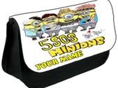 5 Seconds of Summer Minions personalized pencil case Make up bag School Birthday Gift Boys Girls with your own name on it! / back to school stationery