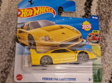 Hot Wheels - Yellow Ferrari F40 Competizione