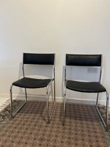 Pair of Vintage 1970s Cantilever Dining Chairs