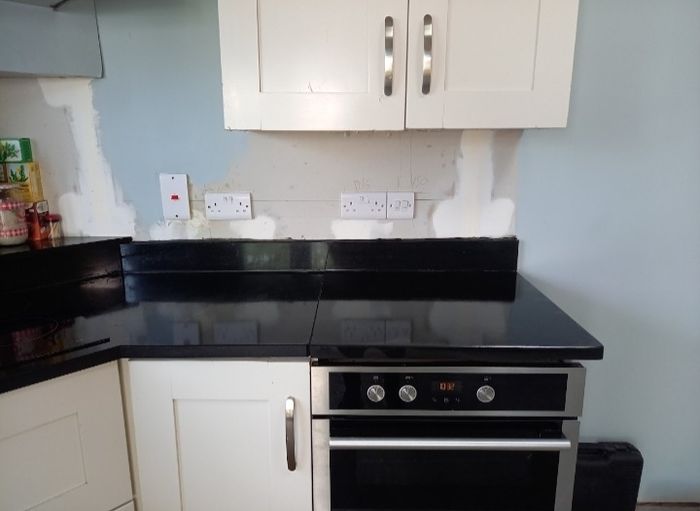 Black granite worktops