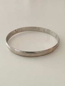 Bangle - distressed silver-coloured
