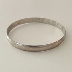 Bangle - distressed silver-coloured