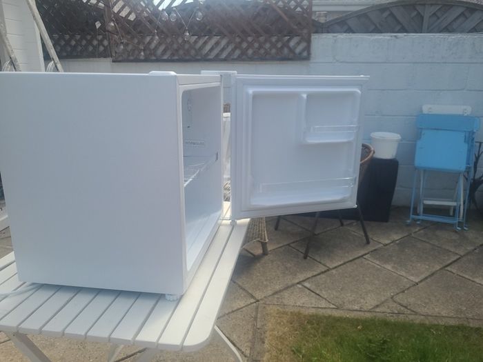 small fridge . with ice box