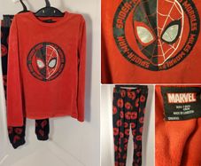 Marvel Spider Man Miles Morales Fleece Pyjamas 7-8 Years 128cm Red Black