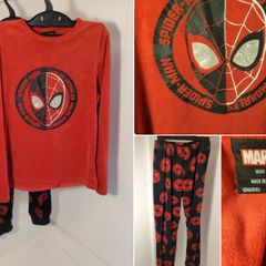 Marvel Spider Man Miles Morales Fleece Pyjamas 7-8 Years 128cm Red Black