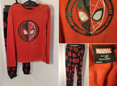Marvel Spider Man Miles Morales Fleece Pyjamas 7-8 Years 128cm Red Black