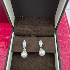 9ct white gold earrings